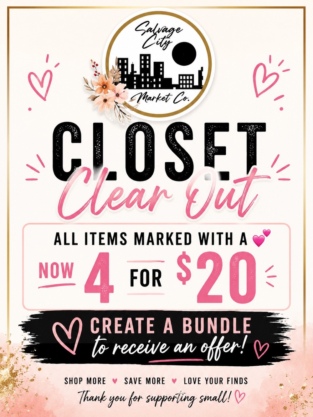 Closet Clear Out 4 Items for $20 Marked With Hearts 3 Book Limit Per Order